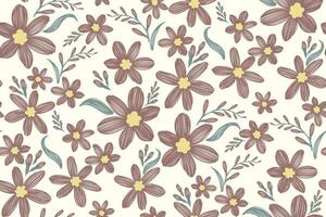 Blumen- Muster nahtlos Jahrgang Stickerei Textur Boho Design Stil. vektor