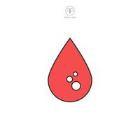 Blut fallen Symbol. medizinisch oder Gesundheitswesen Thema Symbol Illustration isoliert auf Weiß Hintergrund vektor