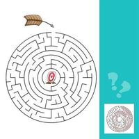 Labyrinth mit Pfeilen. Illustration - Spiel mit Antwort vektor