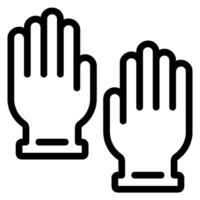 Handschuhe Liniensymbol vektor