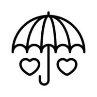 nehmen ein aussehen beim tolle Symbol von Hochzeit Regenschirm im editierbar Design Stil vektor