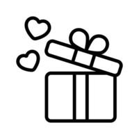 Herzen Innerhalb das Geschenk Box symbolisieren von Überraschung Geschenk Design vektor