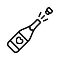 ein modisch Symbol von Champagner entkorken vektor