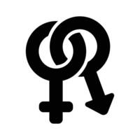 männlich und weiblich Geschlecht Symbol , Beziehung Symbol vektor