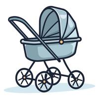 en ikon skildrar en bebis sittvagn, idealisk för illustrerar bebis Produkter, barn transport vektor