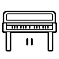 Klavier Tastatur Gliederung Symbol im Format, Ideal zum musikbezogen Design Projekte und künstlerisch Bemühungen. vektor