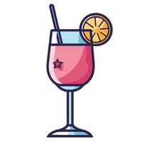 Illustration von ein stilvoll Cocktail Glas, perfekt zum Menüs oder Party Einladungen. vektor