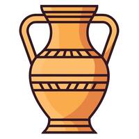 ein Symbol abbilden ein uralt arabisch Lehm Vase, Ideal zum illustrieren historisch Artefakte oder kulturell Erbe Themen. vektor