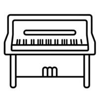 Klavier Tastatur Gliederung Symbol im Format, Ideal zum musikbezogen Design Projekte und künstlerisch Bemühungen. vektor