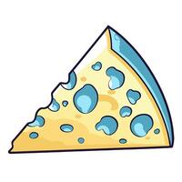 skildring av en klassisk ost ikon, perfekt för mejeri produkt etiketter eller kulinariska mönster. vektor