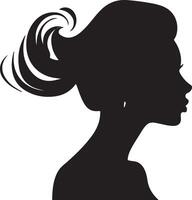 schön Frauen Silhouette Illustration Weiß Hintergrund vektor