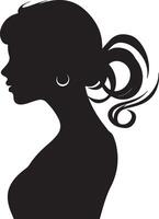 schön Frauen Silhouette Illustration Weiß Hintergrund vektor