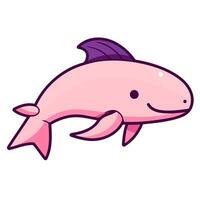 ein Karikatur Stil Symbol von ein Rosa und süß Axolotl, perfekt zum spielerisch Designs oder Tier thematisch Grafik. vektor