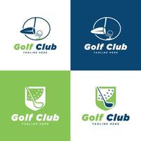 Golf Verein Logo Design Sammlung modern minimal einstellen Vorlage Sport vektor