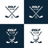 Golf Verein Logo Design Sammlung modern minimal einstellen Vorlage Sport vektor