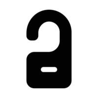 einfach Tür Aufhänger Glyphe Symbol. das Symbol können Sein benutzt zum Webseiten, drucken Vorlagen, Präsentation Vorlagen, Illustrationen, usw vektor