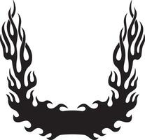 Feuer Flamme Illustration, einfach Feuer Symbol mit schwarz und Weiß Farbe vektor