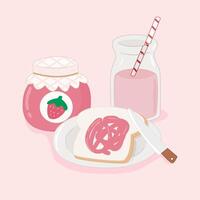jordgubb frukost illustration vektor