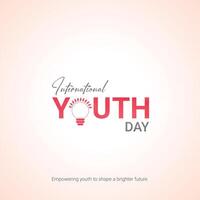 International Jugend Tag kreativ Anzeigen Design. Jugend Tag Symbol isoliert auf Vorlage zum Hintergrund. Jugend Tag Anzeigen Poster, , Illustration, August 12. wichtig Tag vektor