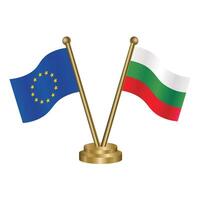 europeisk union och bulgarien tabell flaggor. vektor