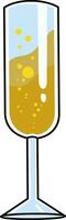 Karikatur Glas von Champagner vektor