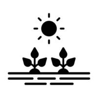 Plantage-Glyphe-Symbol vektor