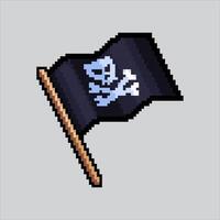 Pixel Kunst Illustration Pirat Flagge. pixelig Pirat Flagge. Pirat Flagge pixelig zum das Pixel Kunst Spiel und Symbol zum Webseite und Spiel. alt Schule retro. vektor