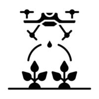 Glyphensymbol für intelligente Landwirtschaft vektor