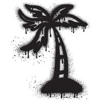 Sommer- Symbol sprühen gemalt Graffiti gesprüht mit Palme Baum isoliert auf Weiß Hintergrund. vektor