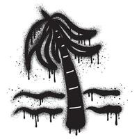 Sommer- Symbol sprühen gemalt Graffiti gesprüht mit Palme Baum isoliert auf Weiß Hintergrund. vektor