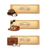 gentleman banner set vektor