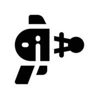 Laser- Gewehr Symbol. Glyphe Symbol zum Ihre Webseite, Handy, Mobiltelefon, Präsentation, und Logo Design. vektor
