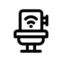 Toilette Symbol. Linie Symbol zum Ihre Webseite, Handy, Mobiltelefon, Präsentation, und Logo Design. vektor