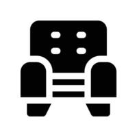 Couch Symbol. Glyphe Symbol zum Ihre Webseite, Handy, Mobiltelefon, Präsentation, und Logo Design. vektor