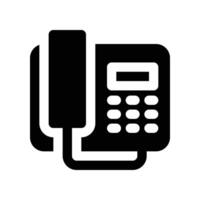 Telefon Symbol. Glyphe Symbol zum Ihre Webseite, Handy, Mobiltelefon, Präsentation, und Logo Design. vektor