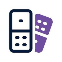 Domino Symbol. Dual Ton Symbol zum Ihre Webseite, Handy, Mobiltelefon, Präsentation, und Logo Design. vektor