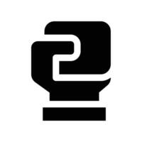 Boxen Handschuhe Symbol. Glyphe Symbol zum Ihre Webseite, Handy, Mobiltelefon, Präsentation, und Logo Design. vektor