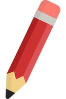 rot hölzern Bleistift zum Schreiben isoliert auf Weiß Hintergrund. vektor