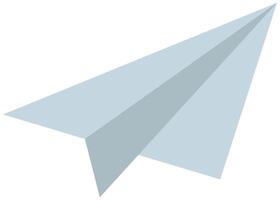 Origami Papier Flugzeug eben Symbol isoliert auf Weiß Hintergrund. vektor