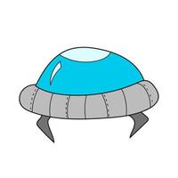 enkel tecknad ikon. . ufo-bild för förskolebarn vektor