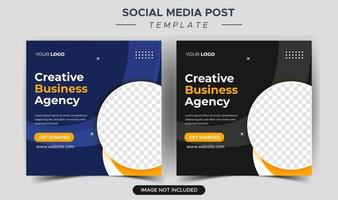 Social-Media-Vorlage für kreatives Business-Marketing-Experte vektor