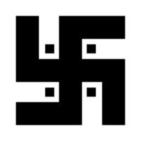 Hindu Hakenkreuz Silhouette Symbol. vektor
