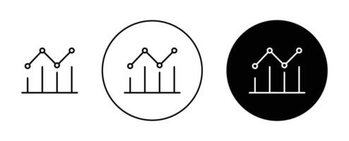 Statistiken Symbol Satz. vektor