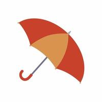 illustration i stil med tecknad höstparaply från regnet. logotypdesign, klistermärke, ikon. symbol för ett sommarparaply. vektorillustration för vykort, design, grafik. vektor