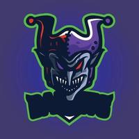 Gamer-Maskottchen-Logo-Design-Vektor, Gamer-Illustration für Sportteam. moderner Illustrator-Konzeptstil für Abzeichen vektor