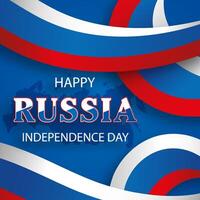 glücklich Unabhängigkeit Tag von Russland Karte vektor