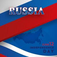 glücklich Unabhängigkeit Tag von Russland Karte vektor