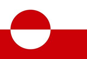 Grönland flagga illustratör Land flaggor vektor