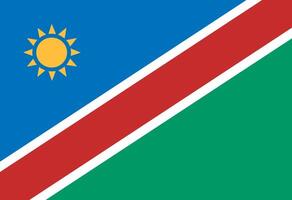 Fantastisk namibisk flagga illustratör Land flaggor vektor