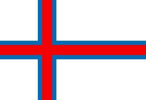 faroe öar flagga illustratör Land flaggor vektor